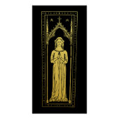 English Medieval Portrait 1300 Lady Joan Cobham Poster (Vorderseite)