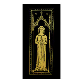 English Medieval Portrait 1300 Lady Joan Cobham Poster