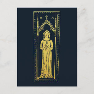 English Medieval Portrait 1300 Lady Joan Cobham Postkarte