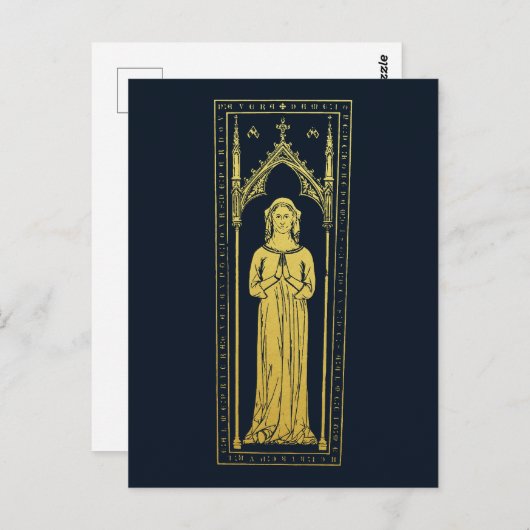 English Medieval Portrait 1300 Lady Joan Cobham Postkarte (Vorne/Hinten)