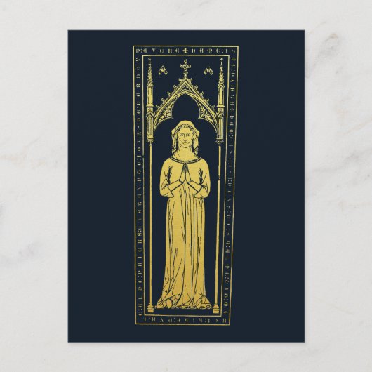 English Medieval Portrait 1300 Lady Joan Cobham Postkarte (Vorderseite)