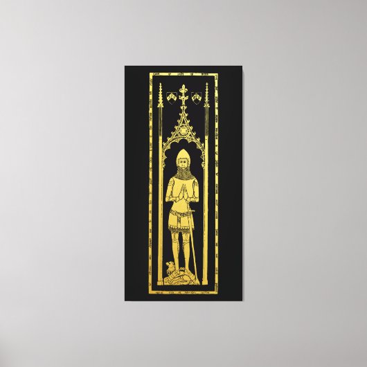 English Medieval Portrait 1355 John, Lord Cobham Leinwanddruck (Vorderseite)