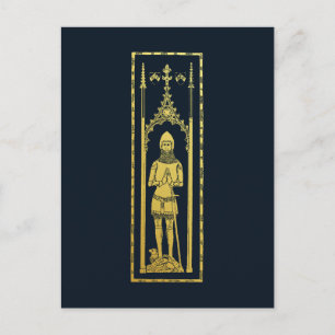 English Medieval Portrait 1355 John, Lord Cobham Postkarte