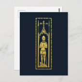 English Medieval Portrait 1355 John, Lord Cobham Postkarte (Vorne/Hinten)