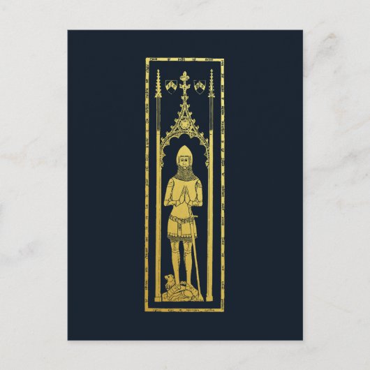 English Medieval Portrait 1355 John, Lord Cobham Postkarte (Vorderseite)