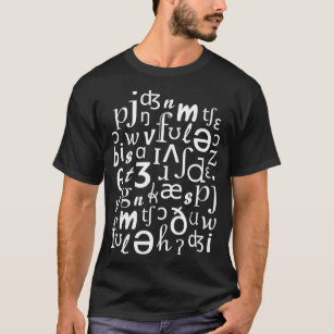 English Phonetic Sounds Linguistics Black T-Shirt
