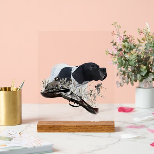 English Pointer  Acrylschild (Hochzeit)