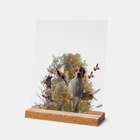 English Pointer  Acrylschild (Winkel)