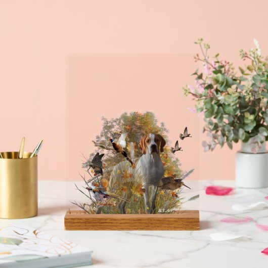 English Pointer  Acrylschild (Hochzeit)