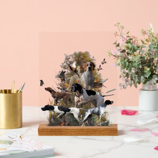 English Pointer  Acrylschild (Hochzeit)