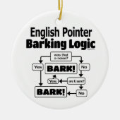 English Pointer Barking Logic Keramik Ornament (Vorne)