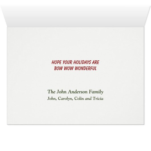 English Pointer Dog Christmas Sleigh Card (Innenansicht Horizontal (Unten))