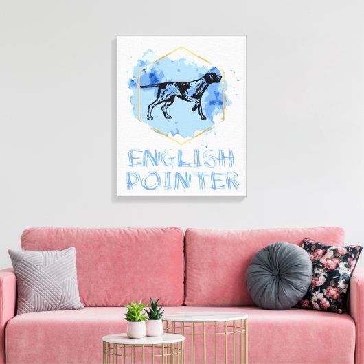 English Pointer Dog Leinwanddruck (Insitu (Wohnzimmer))