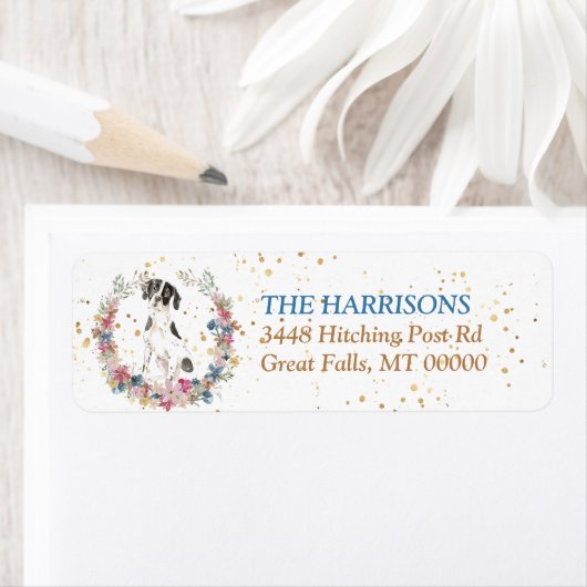 English Pointer Dog Spring Blumenkranz (Insitu)