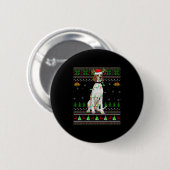 English Pointer Dog Ugly Christmas Sweaters Holida Button (Vorne & Hinten)