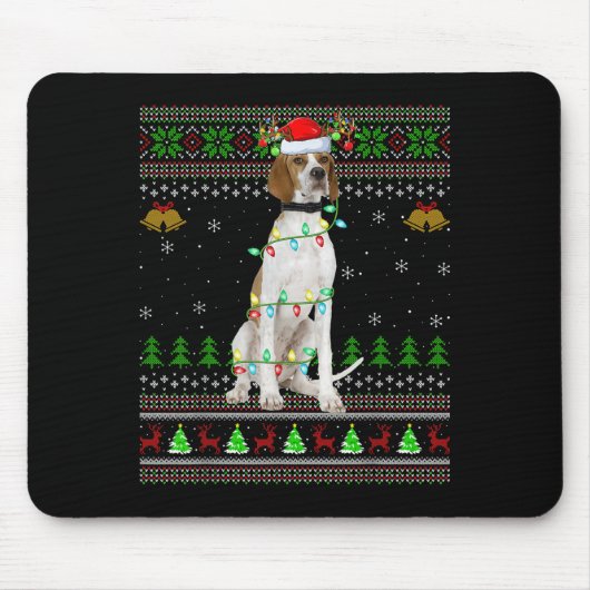 English Pointer Dog Ugly Christmas Sweaters Holida Mousepad (Vorne)