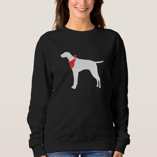 English Pointer Dog Wearing Red Bandana Sweatshirt (Vorderseite)