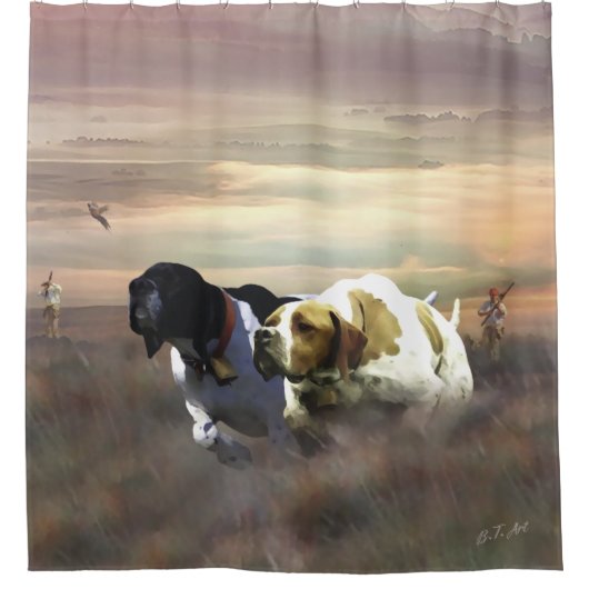 English Pointer Duschvorhang (Vorderseite)
