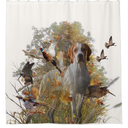 English Pointer Duschvorhang (Vorderseite)