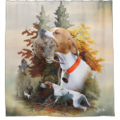 English Pointer Duschvorhang (Vorderseite)