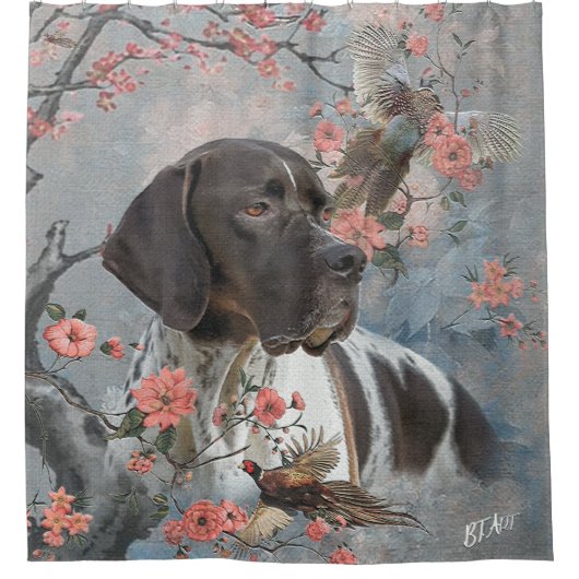 English Pointer Duschvorhang (Vorderseite)