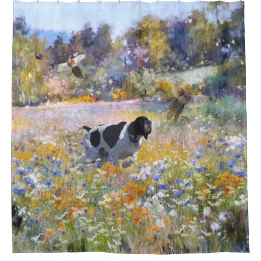 English Pointer Duschvorhang (Vorderseite)