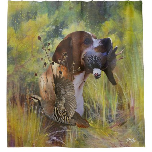 English Pointer Duschvorhang (Vorderseite)