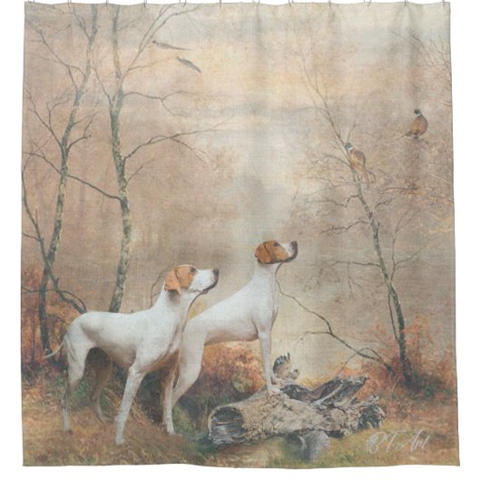 English Pointer Duschvorhang (Vorderseite)