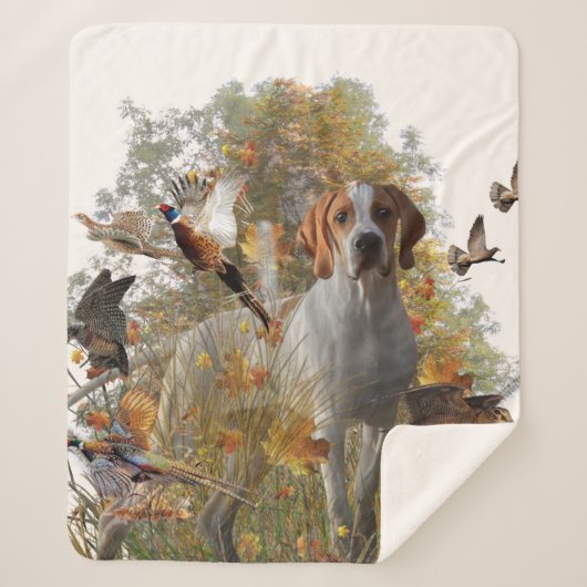 English Pointer Fleece Blanket Sherpadecke (Vorderseite)