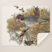 English Pointer Fleece Blanket Sherpadecke (Vorderseite (Horizontal))