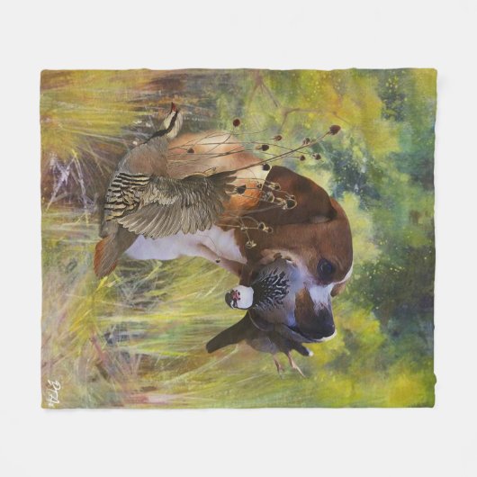 English Pointer Fleecedecke (Vorderseite (Horizontal))