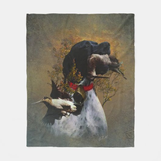 English Pointer Fleecedecke (Vorderseite)