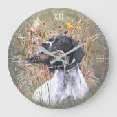 English pointer große wanduhr (Vorderseite)