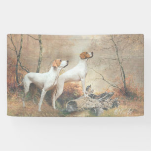 English Pointer jagt die Fasans Banner