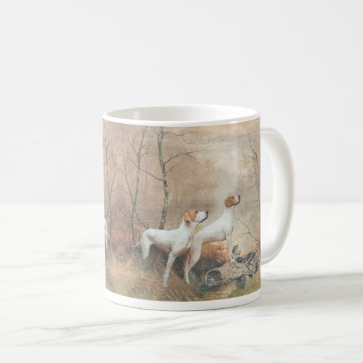 English Pointer jagt die Fasans Kaffeetasse (VorderseiteRechts)