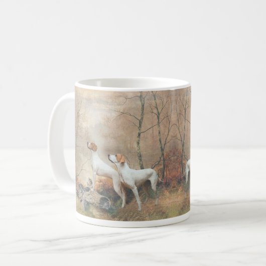 English Pointer jagt die Fasans Kaffeetasse (Vorderseite Links)