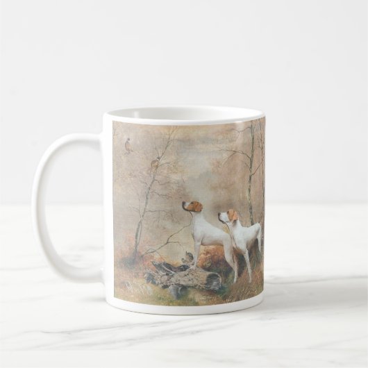 English Pointer jagt die Fasans Kaffeetasse (Links)