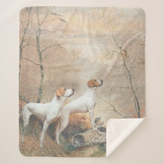 English Pointer jagt die Fasans Sherpadecke (Vorderseite)