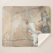 English Pointer jagt die Fasans Sherpadecke (Vorderseite (Horizontal))