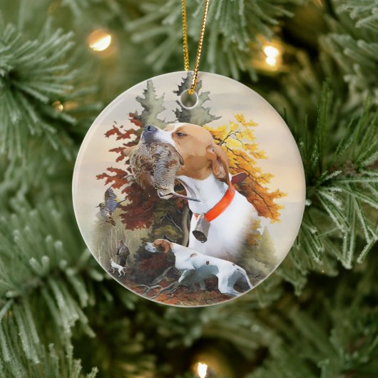 English Pointer Keramik Ornament (Baum)