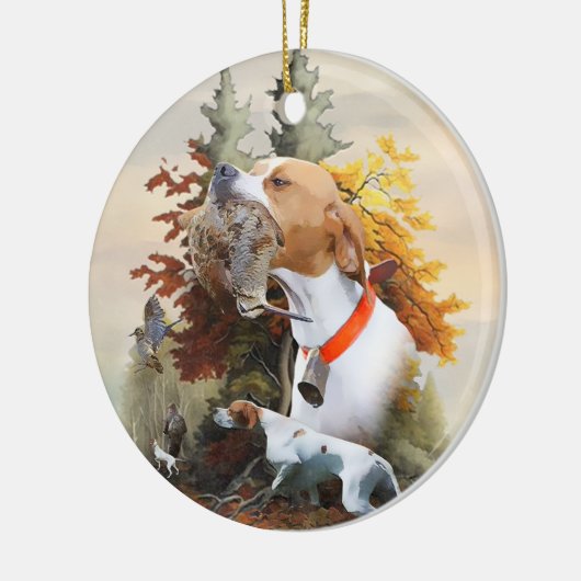 English Pointer Keramik Ornament (Links)
