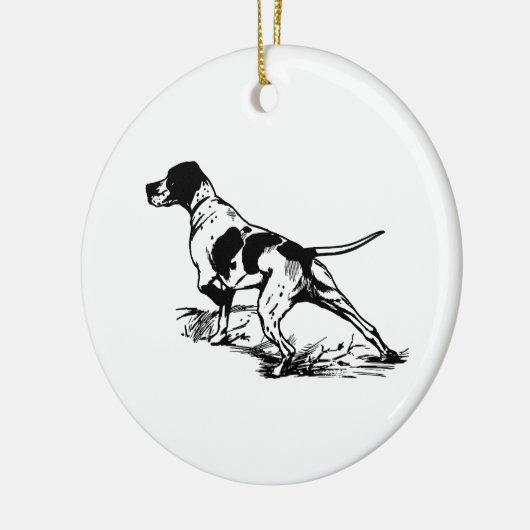 English Pointer Keramik Ornament (Links)