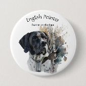 English Pointer , Leidenschaft für die Jagd , Kuns Button (Vorderseite)