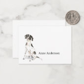 English Pointer Mitteilungskarte (Vorderseite/Rückseite Beispiel)