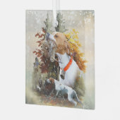 English Pointer Ornament Aus Glas (Vorderseite links)