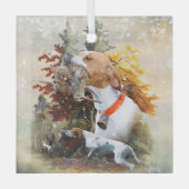 English Pointer Ornament Aus Glas (Vorderseite)
