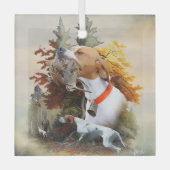 English Pointer Ornament Aus Glas (Vorderseite)