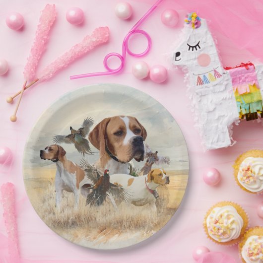 English Pointer Pappteller (Party)