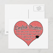 English Pointer Paw Prints Hunde Humor Postkarte (Vorne/Hinten)