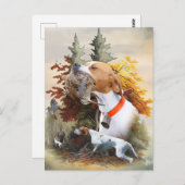 English Pointer Postkarte (Vorne/Hinten)